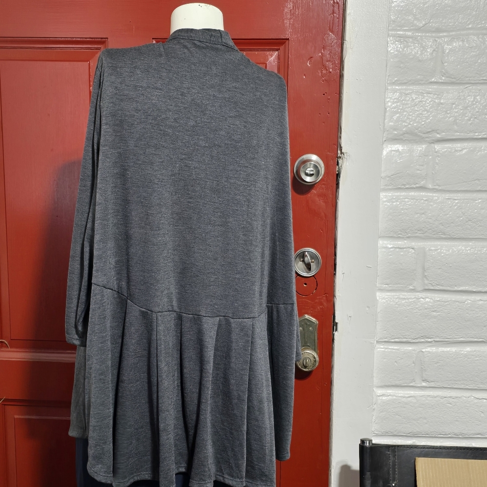 Notations Women's Gray Blazer Cardigan Sz 3X - Picture 3 of 5